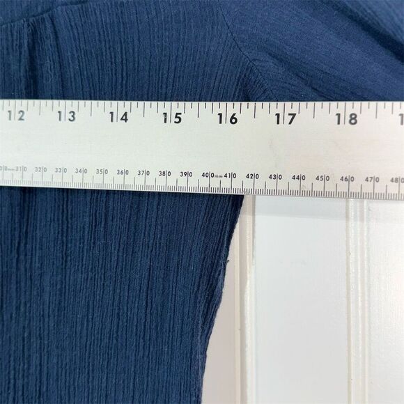 Solitaire Swim Navy Blue Boho Crochet Lace Dress | Cottagecore Festival Tunic L - Picture 3 of 9